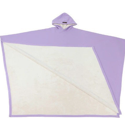 Damen kuscheliger Kapuzenponcho aus weichem Mikrofleece R&B