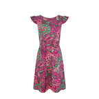 Damen luftiges Sommerkleid mit verspieltem Paisleymuster und Rüschendetails R&B