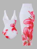 Damen Bademode-Set mit elegantem Blumenmuster R&B