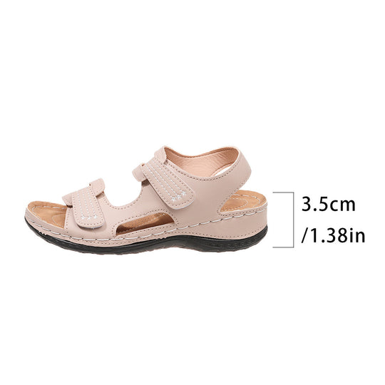 Damen Komfortable Klett-Sandalen mit anatomischer Fußbettgestaltung R&B