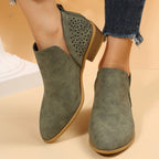 Damen Elegante Ankle Boots mit luftiger Lochmuster-Optik R&B