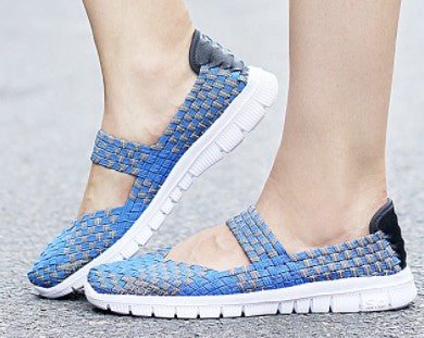 Damen nan elastischer Mary-Jane-Riemchen-Komfortschuh mit gewebtem Stretch-Obermaterial und flexibler Leichtsohle R&B