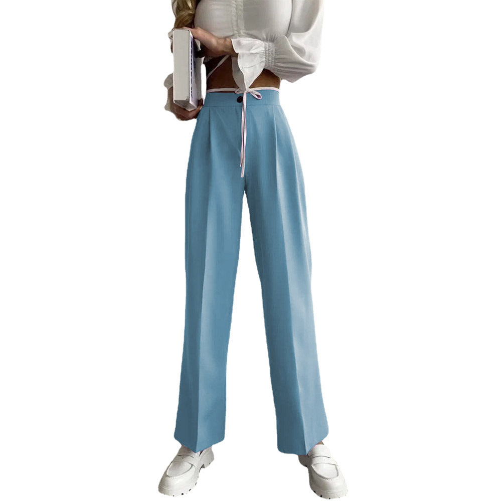 Damen Weite Palazzo-Hose mit elastischem Bund und praktischen Taschen R&B