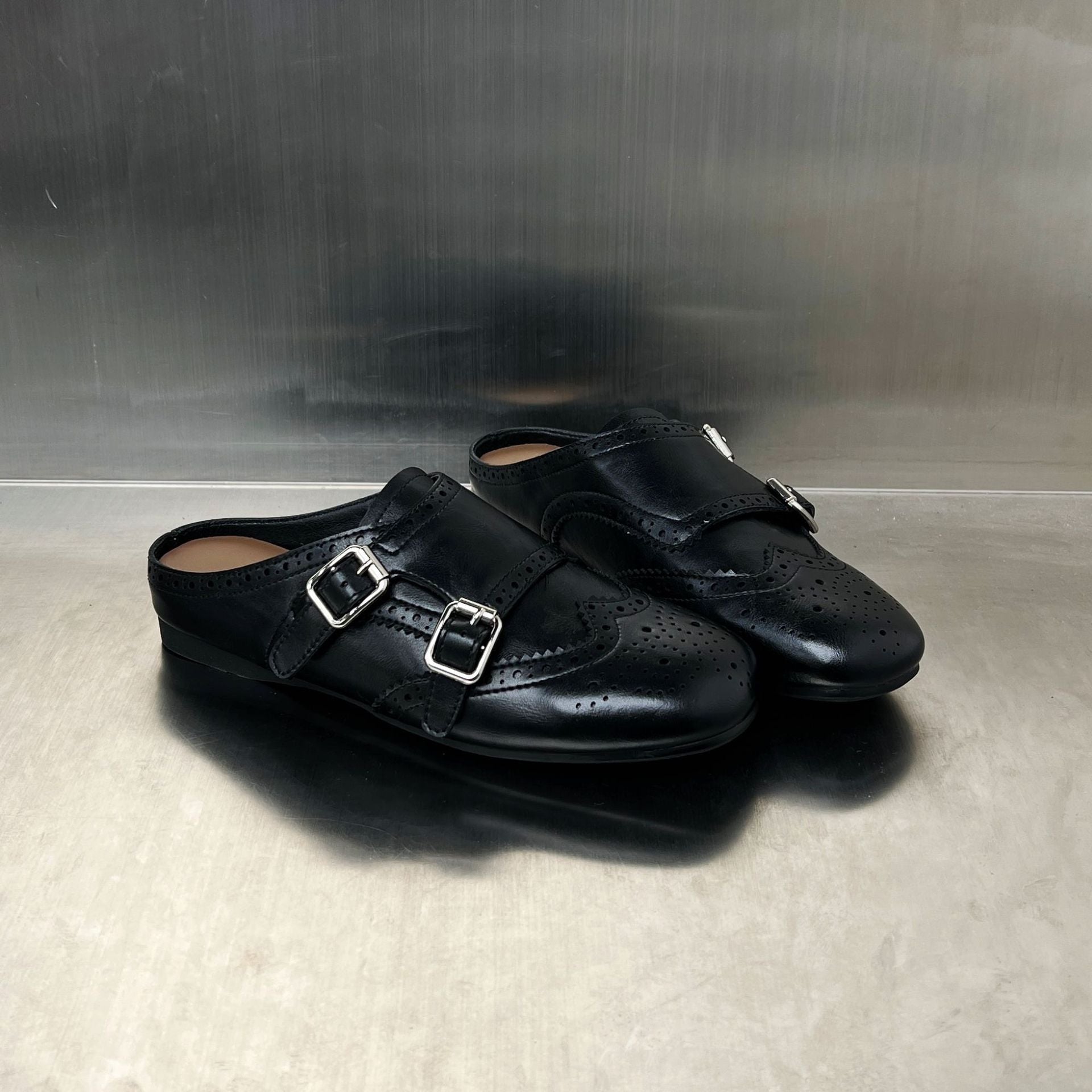 Damen Elegante Mokassins mit modischen Schnallen und perforiertem Design R&B
