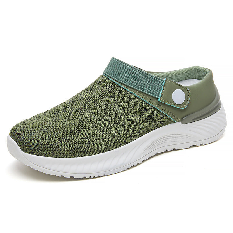 Damen Atmungsaktive Clogs mit elastischem Riemen und rutschfester Sohle R&B