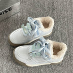 Damen Bequeme Sneaker mit kuscheligem Innenfutter und modischen Schnürdetails
