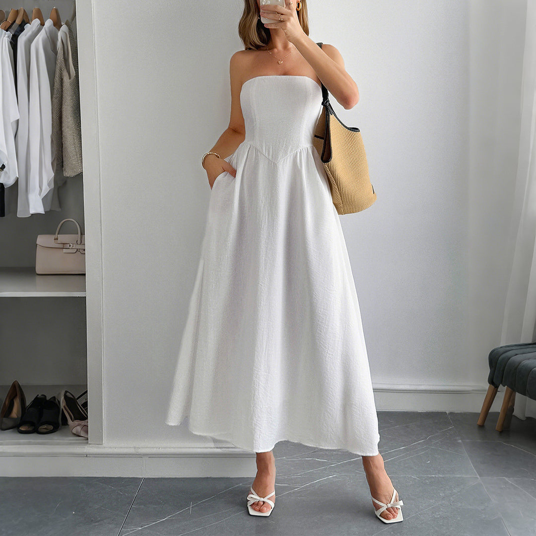Damen Sommerliches Maxikleid im eleganten Streifenmuster R&B
