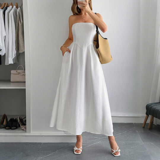 Damen Sommerliches Maxikleid im eleganten Streifenmuster R&B