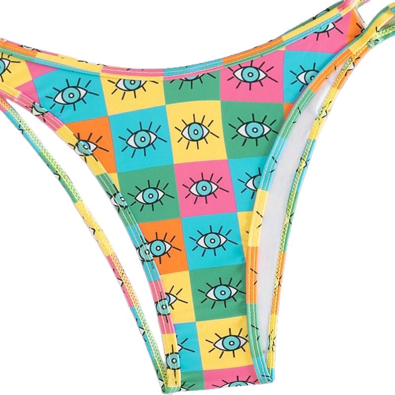 Damen Triangel-Bikini mit auffälligem grafischen Design R&B