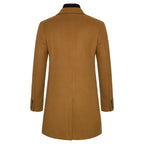Herren eleganter Wollmantel mit modernem Schnitt und praktischen Taschen