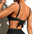 Damen Hochgeschnittener Bikini mit Wickeldesign und figurformenden Cups R&B