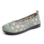 Damen Ballerinas mit feiner Häkel-Aussparung und rutschfester Sohle R&B