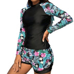 Damen UV-Schutz Surfanzug mit floralem Design