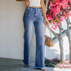 Damen Flared Jeans im Retro-Look mit hohem Bund R&B