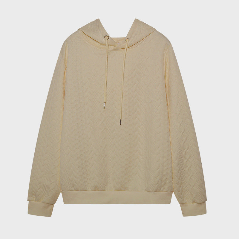 Damen Kapuzenpullover mit Kordelzug und strukturiertem Muster R&B