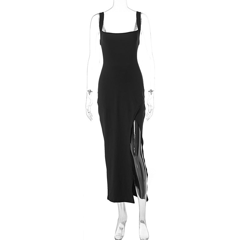 R&B | Kleid mit geteilten Neckholder-Hosenträgern