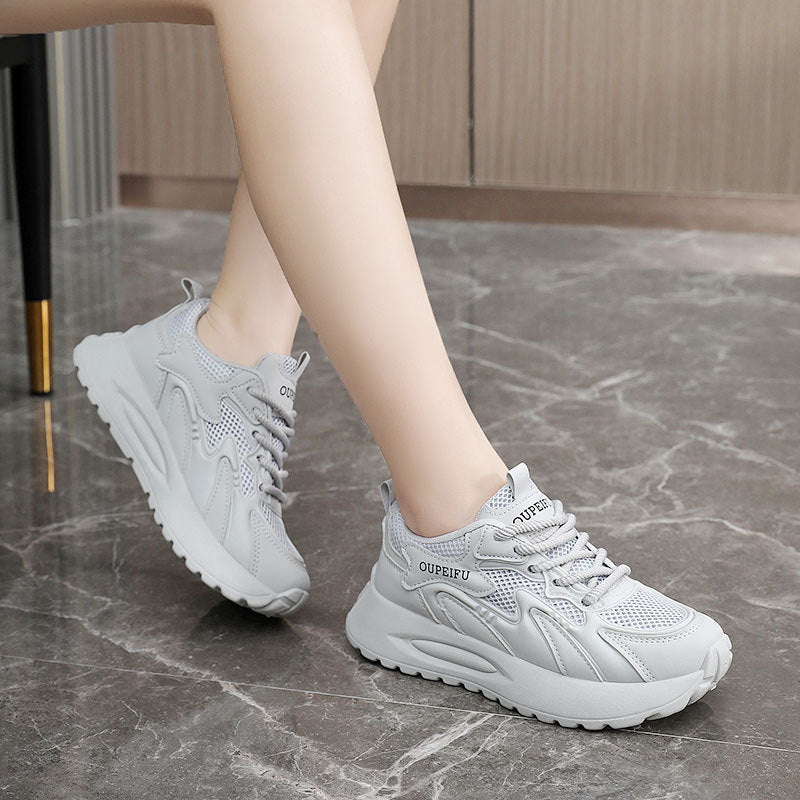 Damen moderne Sneaker mit atmungsaktiver Mesh-Oberfläche und dämpfender Sohle R&B