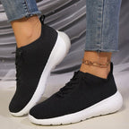Damen Sneaker aus atmungsaktivem Strickmaterial mit rutschfester Sohle R&B