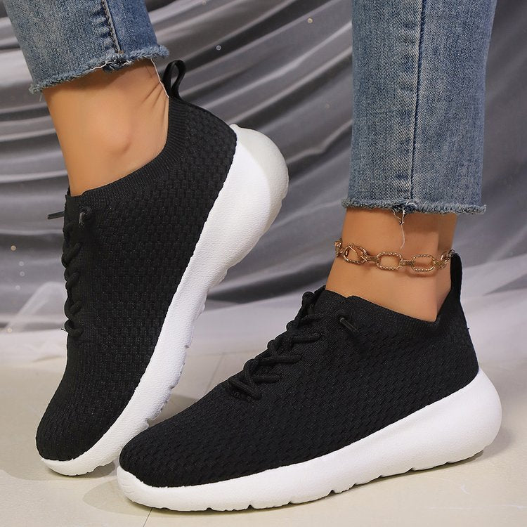 Damen Sneaker aus atmungsaktivem Strickmaterial mit rutschfester Sohle R&B