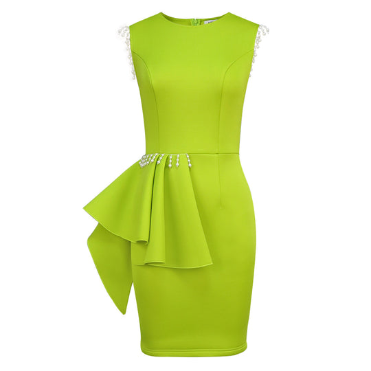 Damen Elegantes Cocktailkleid mit voluminösem Rüschenelement R&B