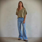 Damen Weite High-Waist Jeans