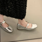 Damen elegante Ballerinas mit floralen Akzenten und komfortablem Fußbett R&B