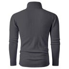 Herren stylischer Rollkragenpullover mit strukturiertem Zopfmuster und hochabschließendem Kragen R&B
