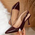 Damen Slingback-Pumps mit aufregendem Schlangenleder-Design und elegantem Absatz R&B
