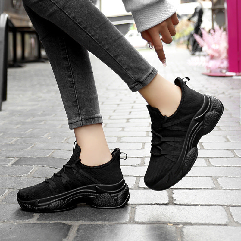 Damen Sportliche Sneaker mit elastischem Halt und atmungsaktiver Oberflächenstruktur R&B