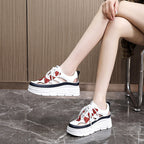 Damen Sportliche Plateau-Sneakers mit funkelnden Akzenten und trendigem Design R&B