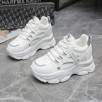 Damen Sportliche Chunky Sneaker mit atmungsaktiver Netzstruktur und dämpfender Sohle