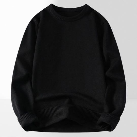 Damen bequemer und eleganter Rundhalsausschnitt Pullover R&B