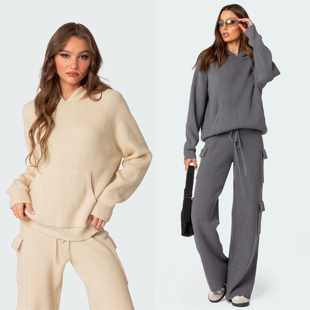 Damen Bequemer Hoodie mit Struktur R&B