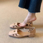 Damen elegante Riemchen-Pumps mit modischer Schnallenverzierung und komfortablem Blockabsatz R&B