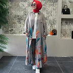 Damen Lange Bluse mit floralem Design R&B
