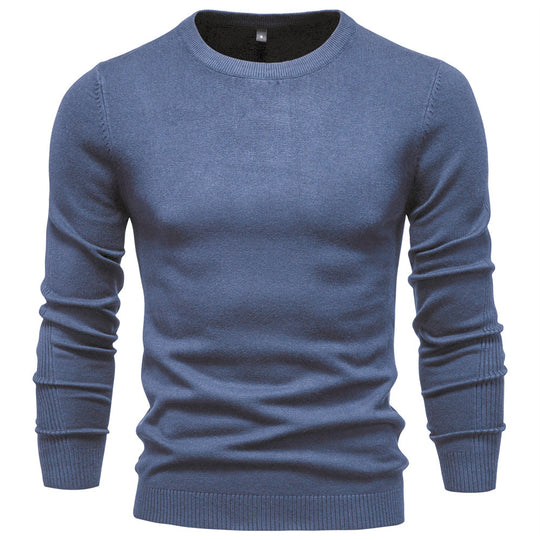 Herren Rundhals Pullover aus hochwertiger Baumwolle R&B