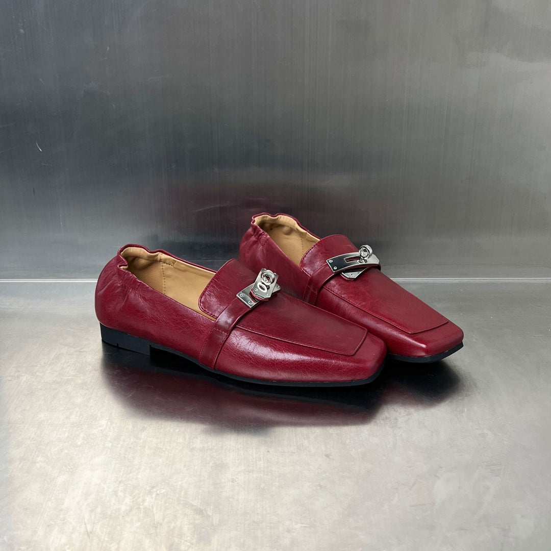Damen Elegante Mokassins mit modischer Schnallenverzierung R&B