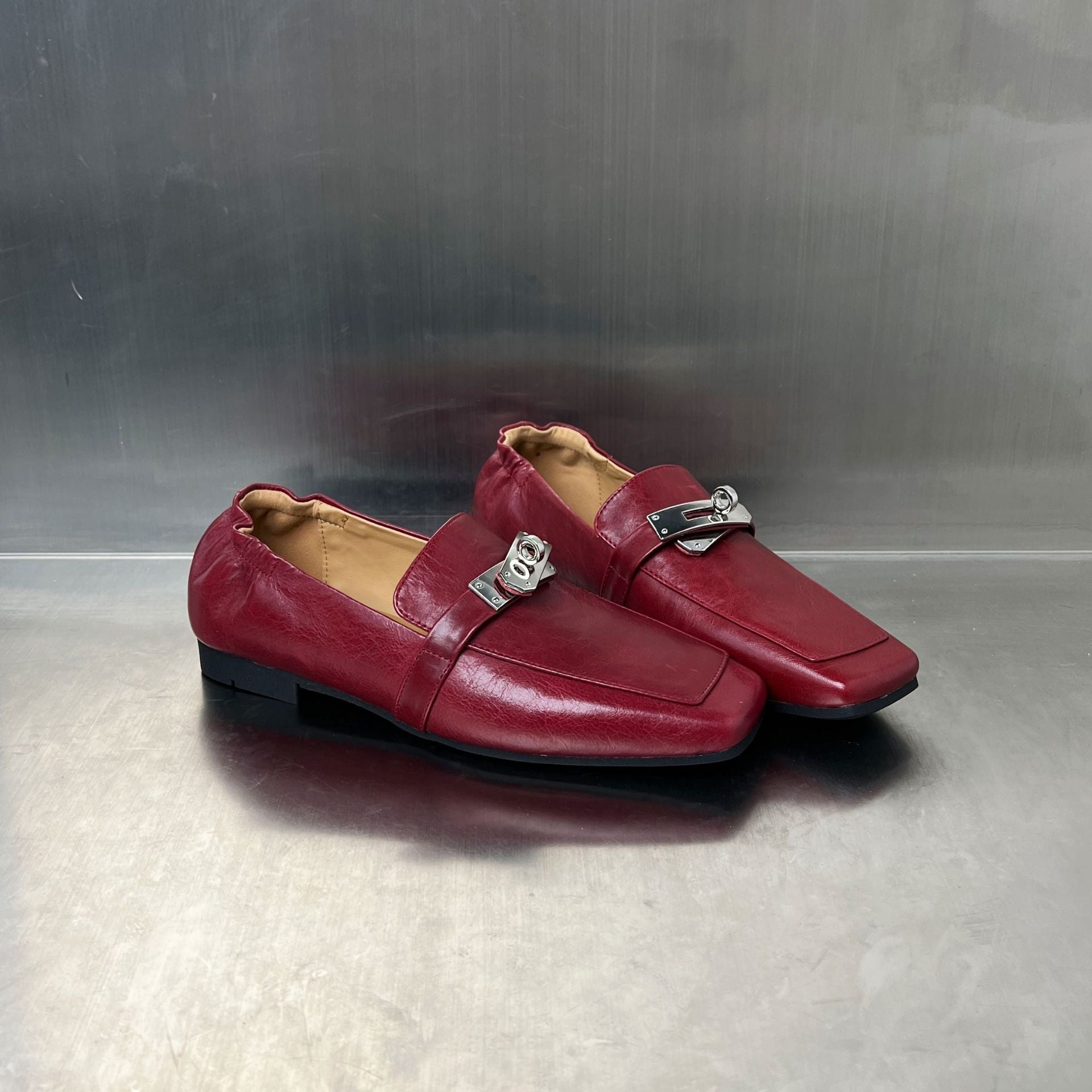 Damen Elegante Mokassins mit modischer Schnallenverzierung R&B