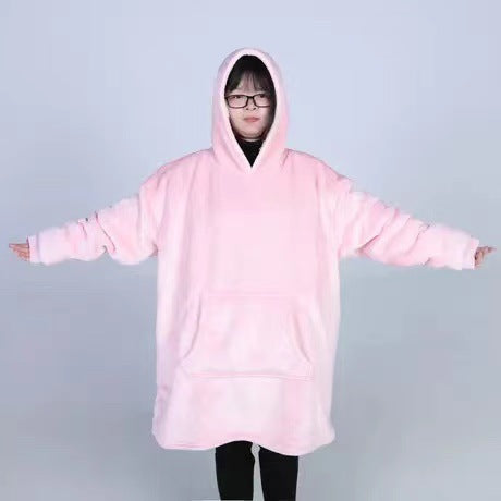 Damen Großer Kapuzenpullover mit kuscheligem Fleece und praktischen Taschen R&B