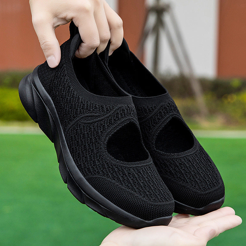 Damen Slip-On Freizeitschuhe mit atmungsaktivem Textil-Obermaterial