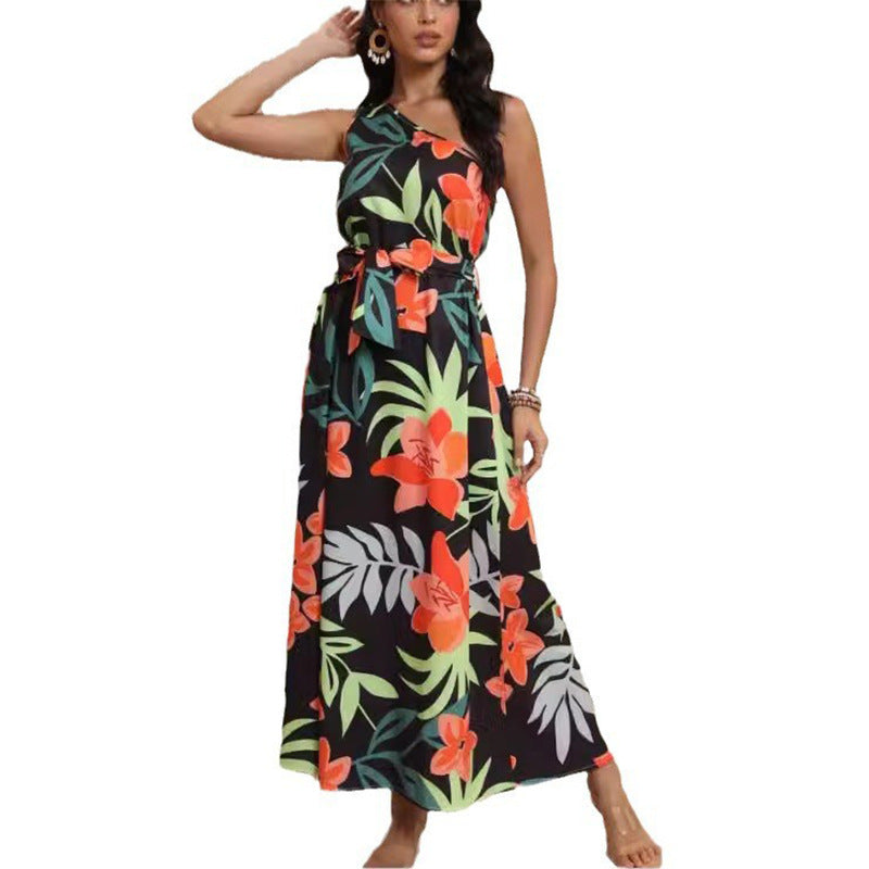 Damen Maxikleid mit floralem Design und schmalem Schnitt R&B