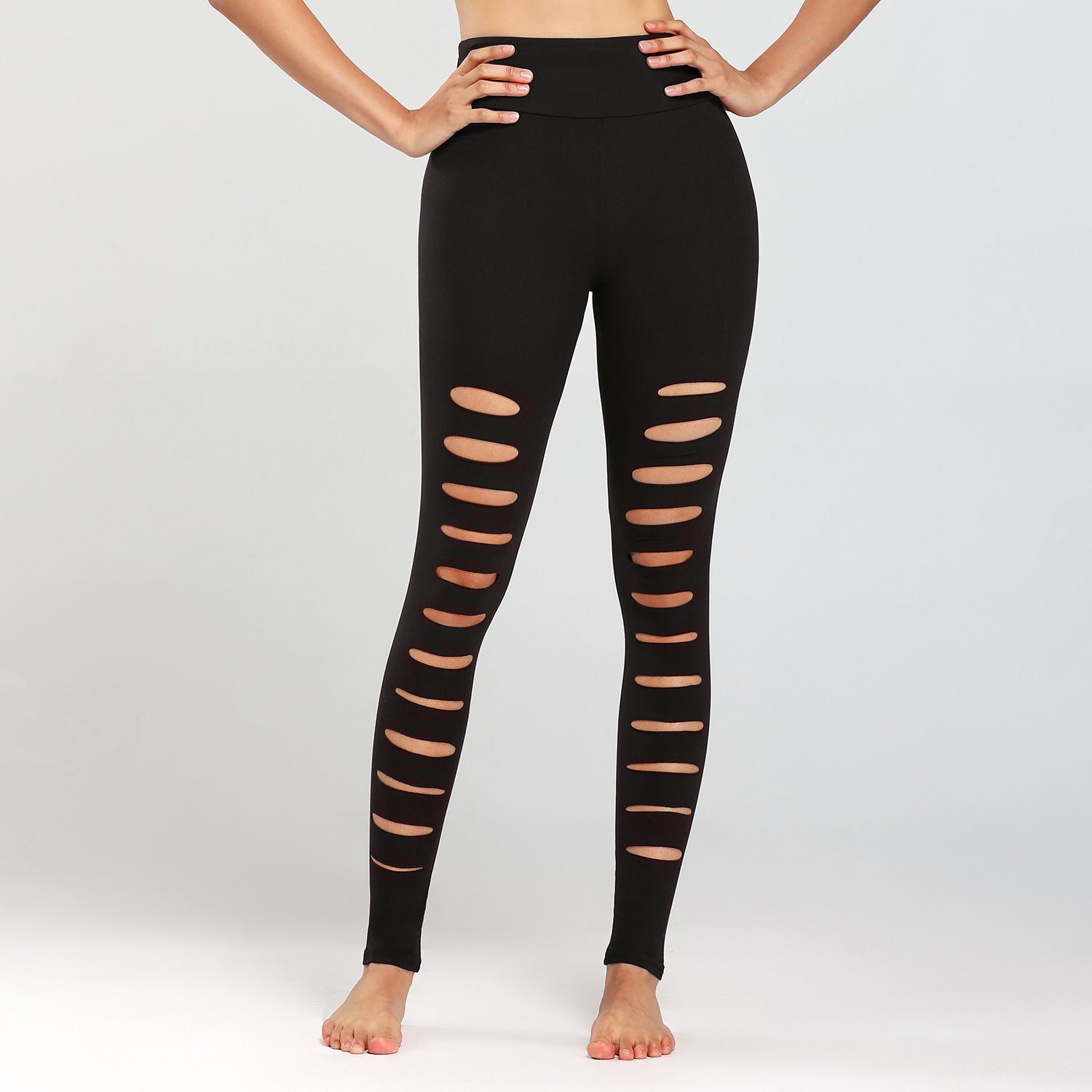 Damen Sportleggings mit aufregenden Cut-Outs und hohem Bund