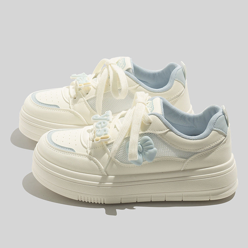 Damen Sneaker mit verspieltem Schleifenmotiv und bequemer Dämpfung