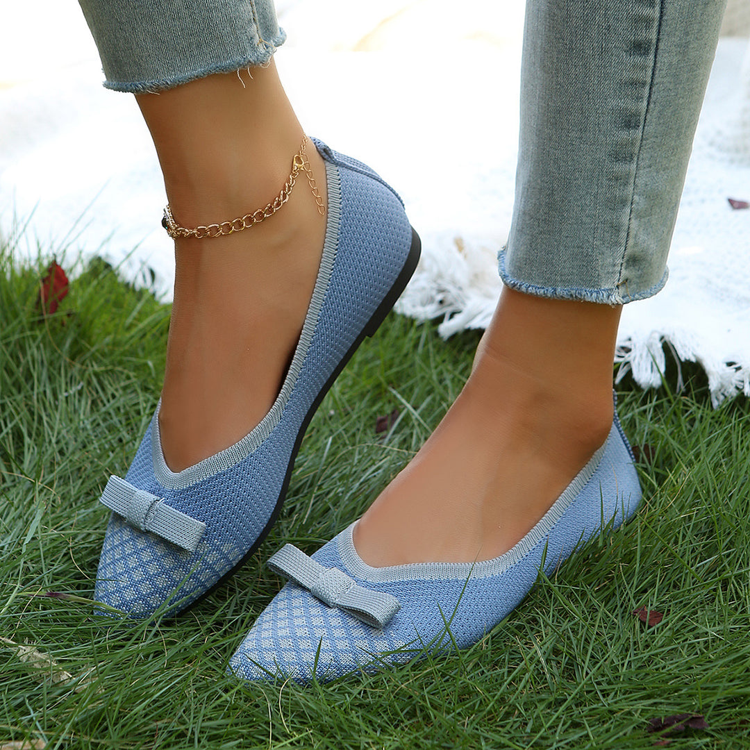 Damen spitze Ballerinas mit dekorativem Schleifen-Detail R&B