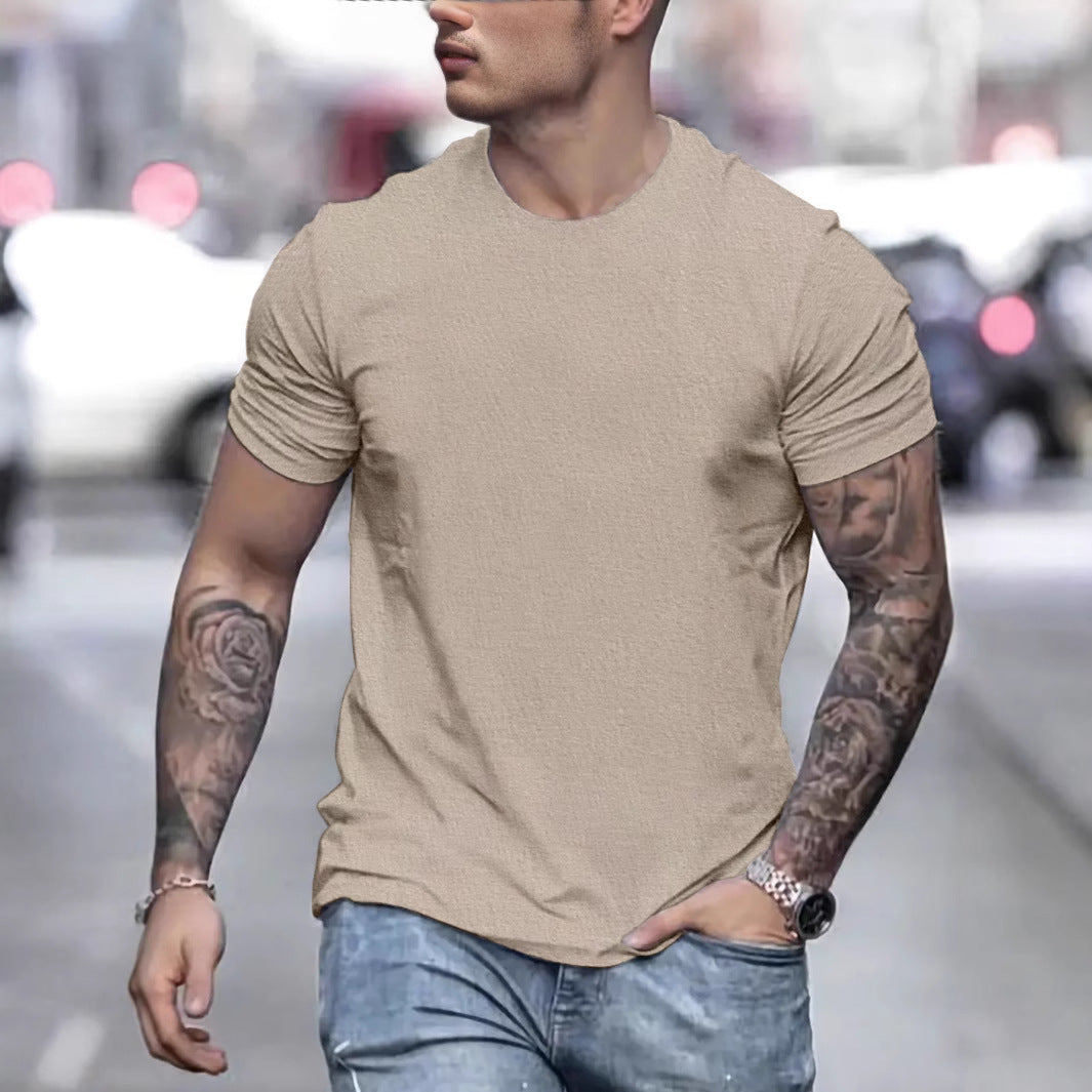 Herren lässiges T-Shirt mit strukturierter Oberfläche und bequemem Schnitt