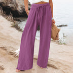 Damen Weite hose mit elastischem Bund und praktischen Taschen R&B