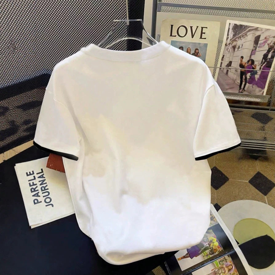 Damen T-Shirt mit floralem Design und lockerem Schnitt R&B