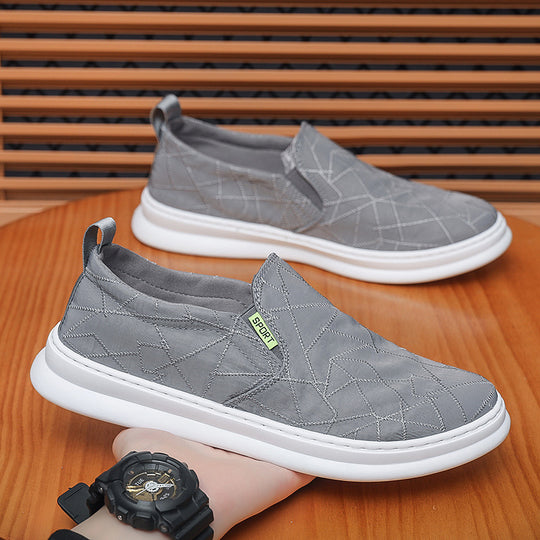 Damen Slip-On Sneakers mit atmungsaktiver Oberflächenstruktur und flexibler Sohle R&B