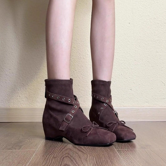 Damen Stiefeletten mit modischem Schnallenakzent und elegantem Schaft R&B