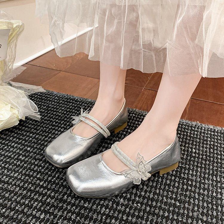 Damen Ballerina Schuhe mit dekorativen Schmuckdetails R&B